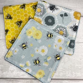 Large Face Wipes Set Of 3 - Bee Set