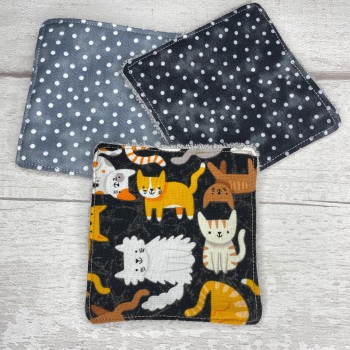 Mini Face Wipes Set Of 3 - Cat & Spots Set
