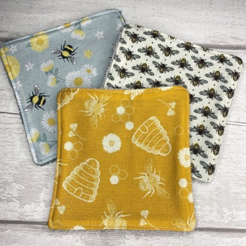 Large Face Wipes Set Of 3 - Bee Set