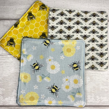 Large Face Wipes Set Of 3 - Bee Set