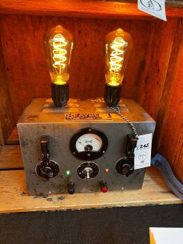 Vintage battery charger lamp