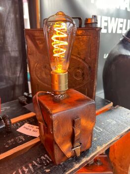 1940's GPO leather case lamp