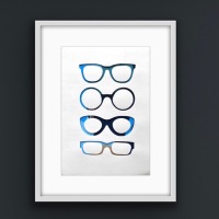 Glasses Blue "One"