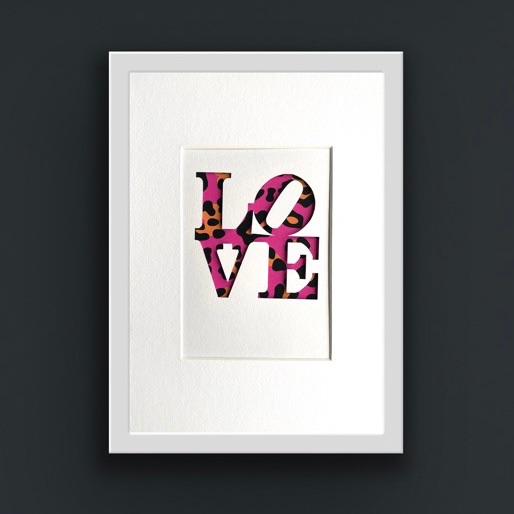 Love Pink (framed 32x23 cm)