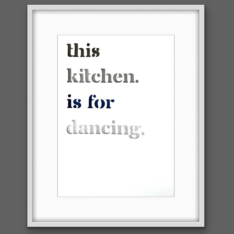 This kitchen is for dancing (blue)