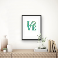 “Love” (green and blue)