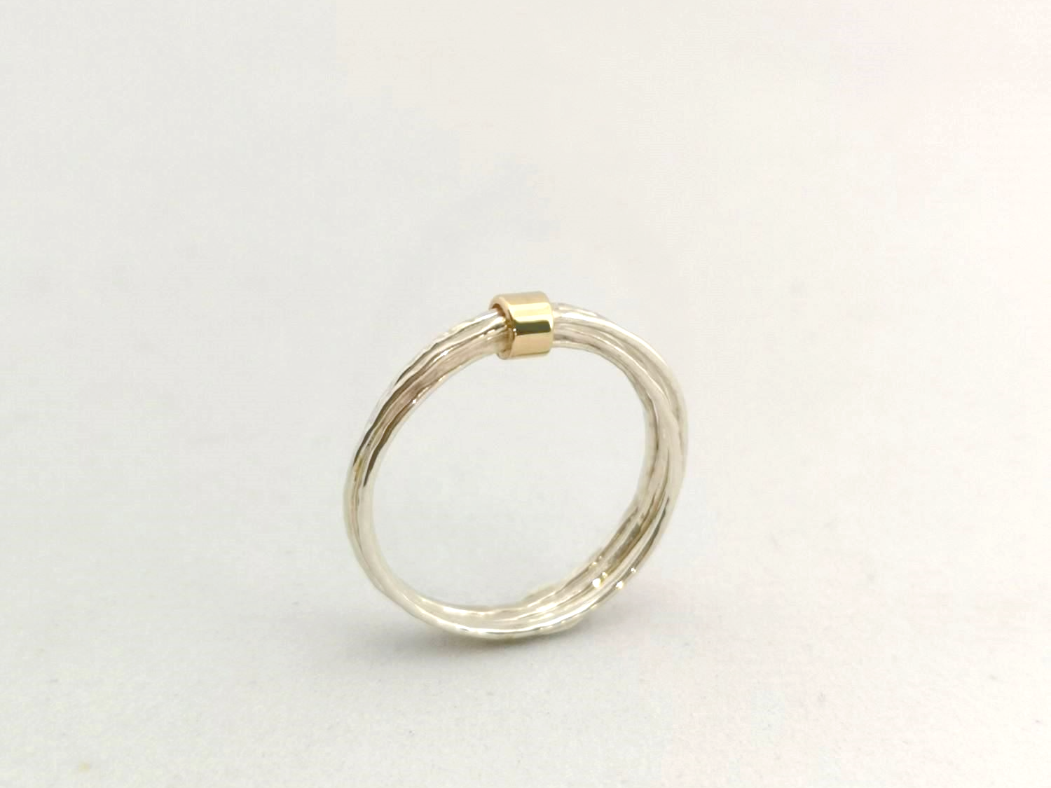 Sun Shimmer 9ct Gold and Sterling Silver Ring