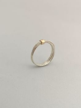 Sun Shimmer 9ct Gold and Sterling Silver Ring