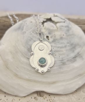 Amazonite Sea Moss Spinfin Necklace - SOLD