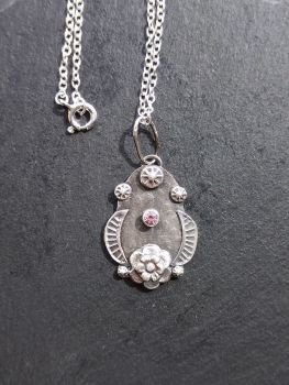 Sea Rose Pink Topaz Necklace - SOLD