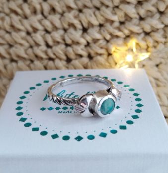 SOLD - Amazonite and Shells Ring