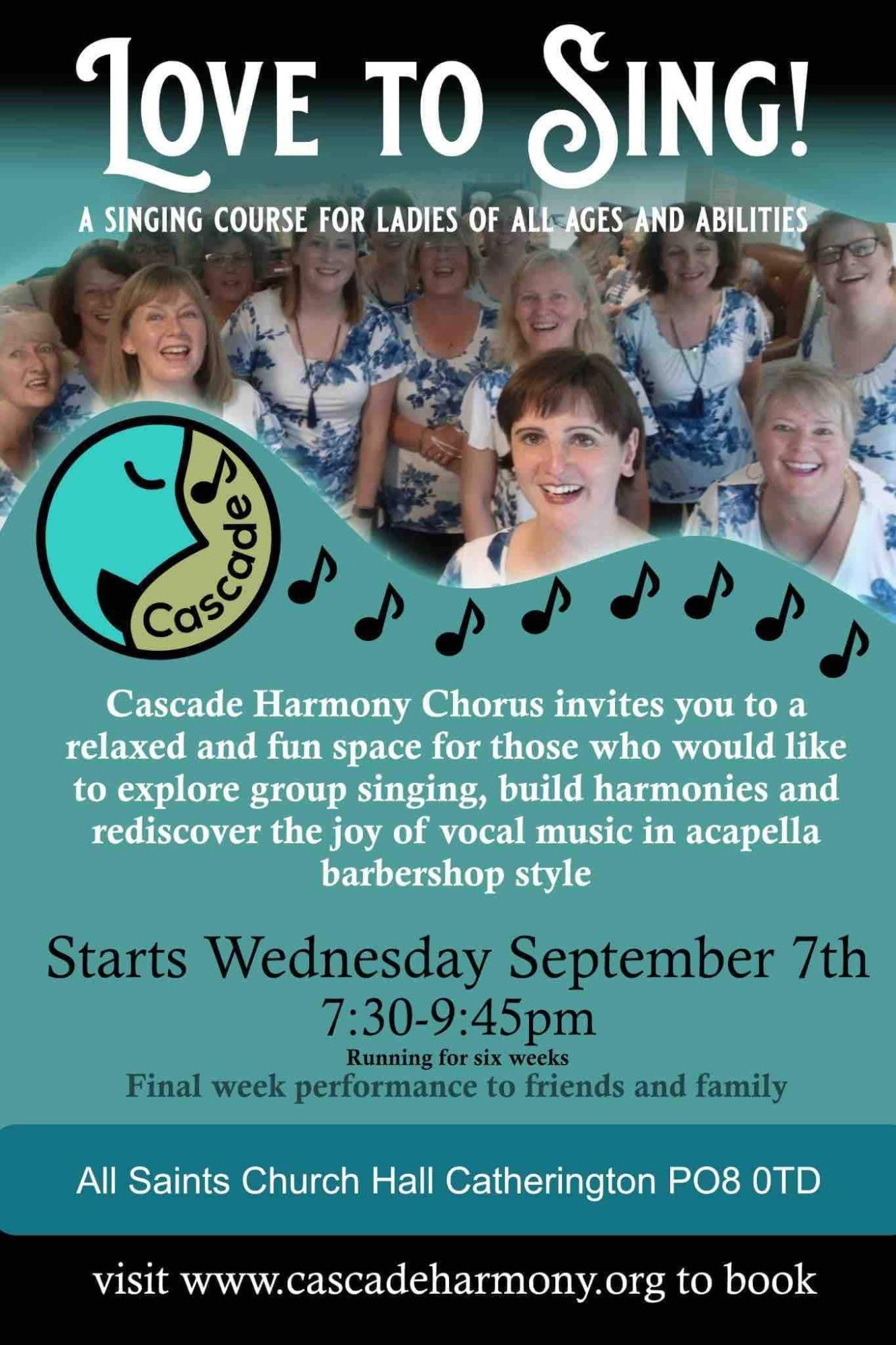 Free to attend, 6 week Singing Course
