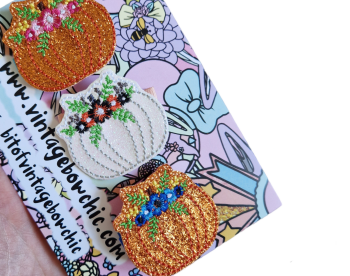 Pumkin Trio fringe Clip set.