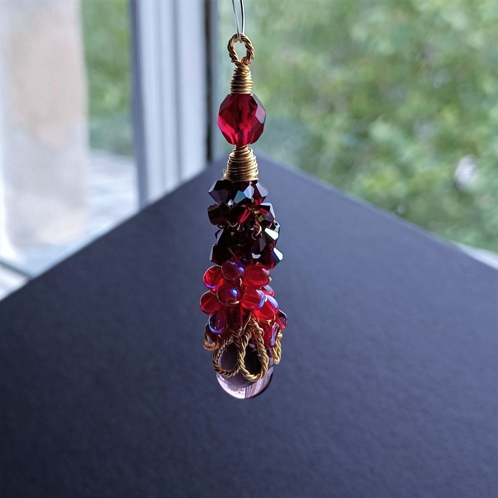 Red and burgundy occasion pendant-scarlet (3)