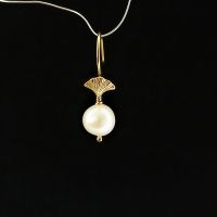 Fresh water pearl occasion & bridal earrings-VMLFWP8-9-GINKO
