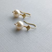 Swarovski pearl occasion & bridal earrings-VMLSWPL10-11-GINKO