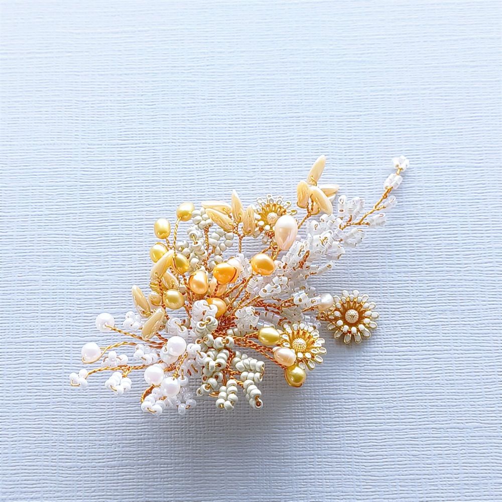 Autumnal floral occasion hair accessory-0A-BBS-Isabella