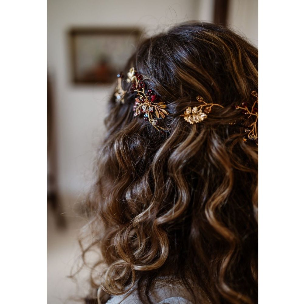 Signature- autumnal gold leaf and burgundy-garnet-headpiece-0A-BBS-Viola