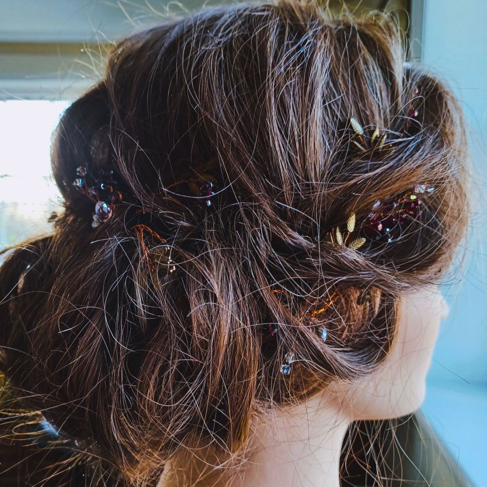 Burgundy-autumnal-bridal-wedding headpiece-OA-BBS-Sandy