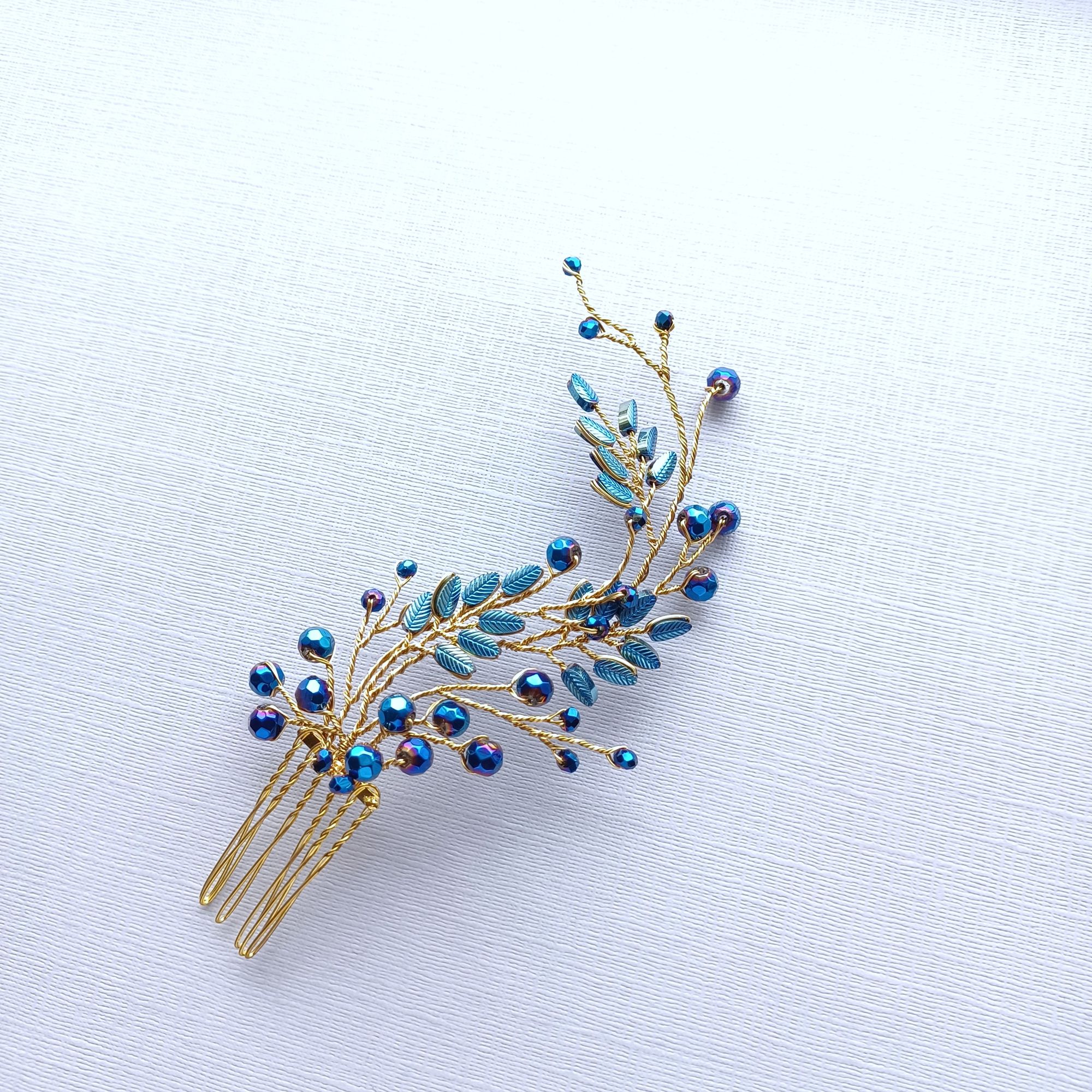 Bespoke-blue- occasion-wedding-hair comb accessories-UK-Leya (4) 