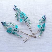 Teal-occasion hair pins -0A-BBS-Moira.aqua blue -teal.2