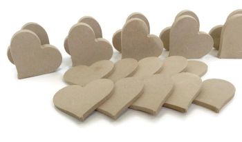 10x MDF Hearts, 6mm or 15mm Thick