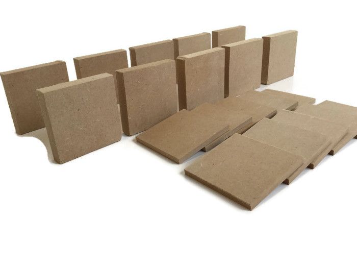 10x MDF Squares, 6mm or 15mm Thick