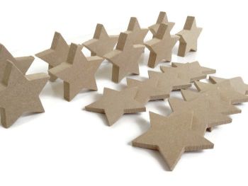 10x MDF Stars, 6mm or 15mm Thick