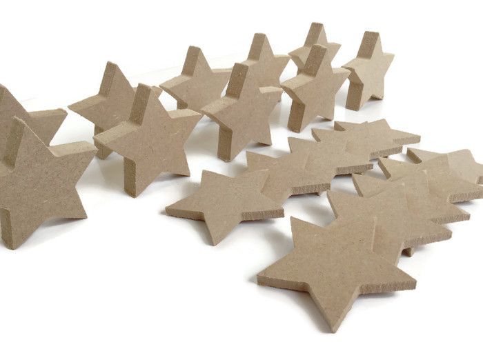 10x MDF Stars, 6mm or 15mm Thick