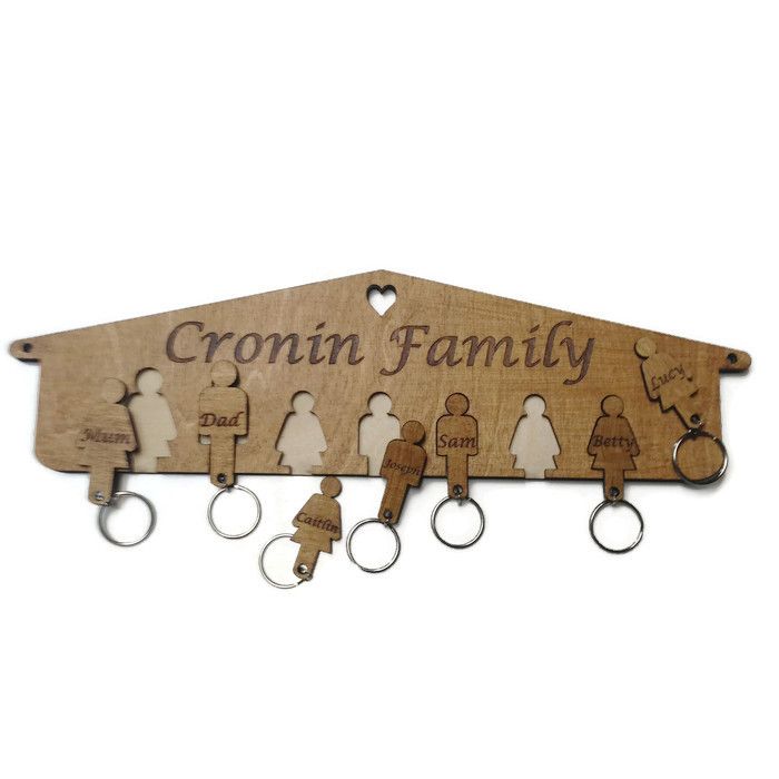 Personalised Birch Plywood Key Holder