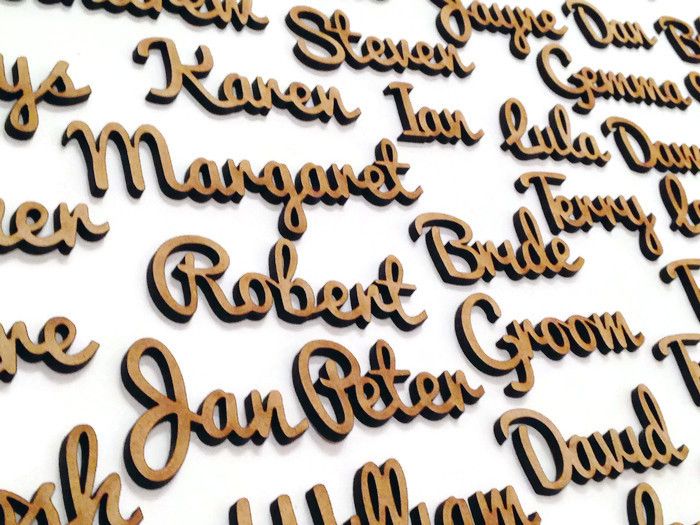 Personalised MDF Cursive Words 3cm