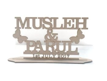MDF Personalised Butterfly Wedding Stand
