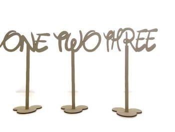 MDF Wooden Standing Table Numbers, Disney Font
