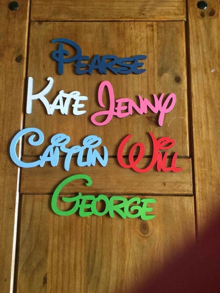 Personalised Disney Name Painted Plaque, 100mm