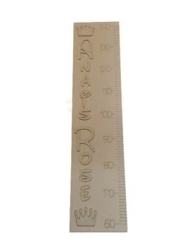 Personalised Wall Ruler , Growth Chart 60cm - 140cm, 3mm MDF