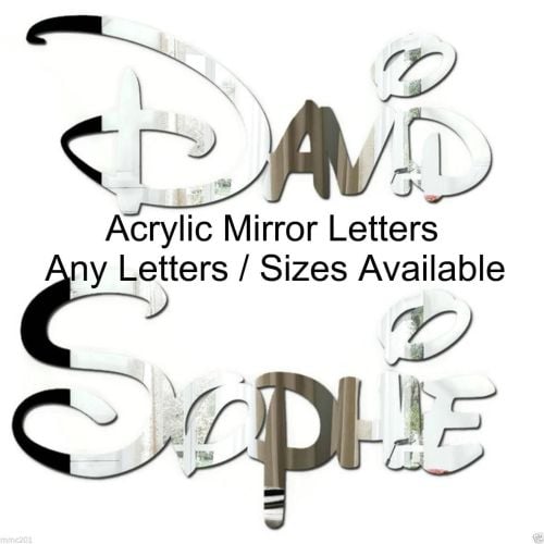 DISNEY STYLE Personalised Mirror Name 100mm