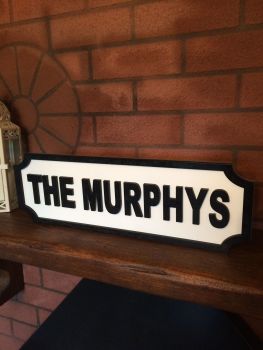 PERSONALISED FAMILY FRIENDS NAME HOUSE WOODEN PLAQUE