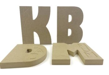 Wooden Name Engraved Letters, 18mm Thick