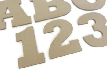 HUGE Hanging MDF Wooden Huge Alphabet Letters & Numbers, 6mm Thick 