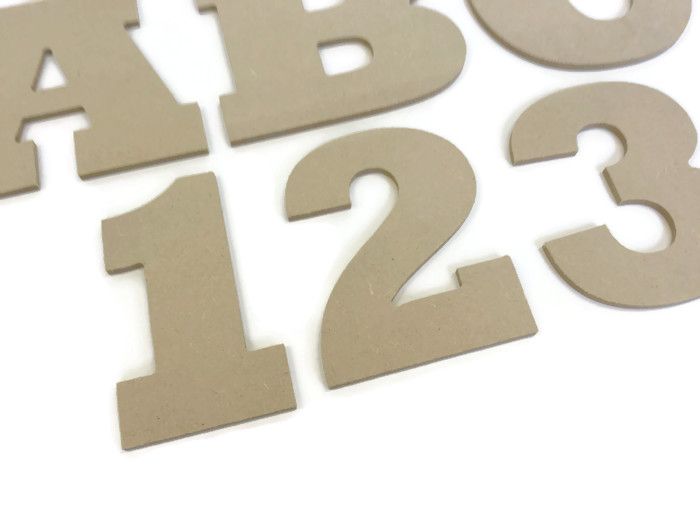 6mm Thick Hanging Mdf Wooden Huge Alphabet Letters Numbers
