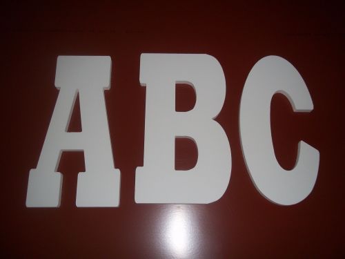 PVC 19mm thick Alphabet Letters & Numbers Rockwell Font