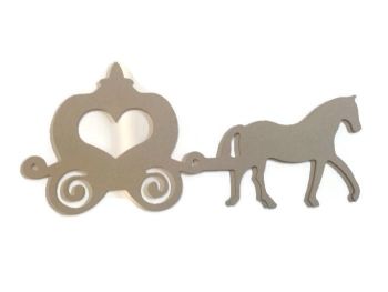 MDF Wooden Horse & Cart Shape 6mm or 15mm Thick