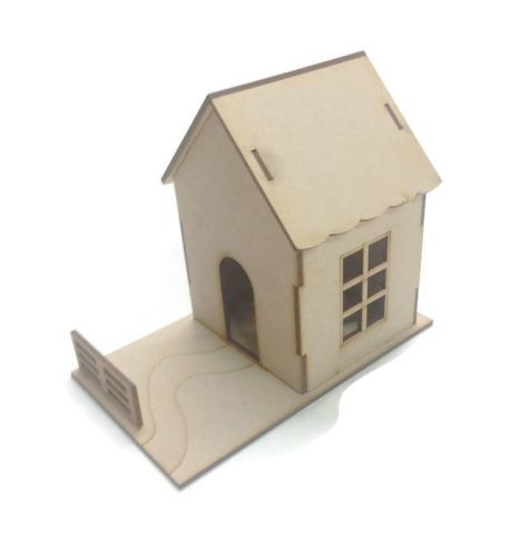 MDF Wooden 3D House Fairy Doll House 3mm MDF Childrens