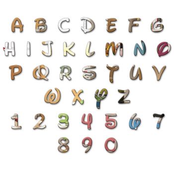 Acrylic Mirror Disney Letters Alphabet Children Name Plaque Wall Various Sizes 