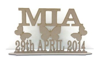 MDF Wooden Personalised Birthday / Name Stand, Various Sizes And Variations 