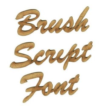 MDF Wooden Script / Cursive Words & Names 25mm High, Wedding Book Door Wall  