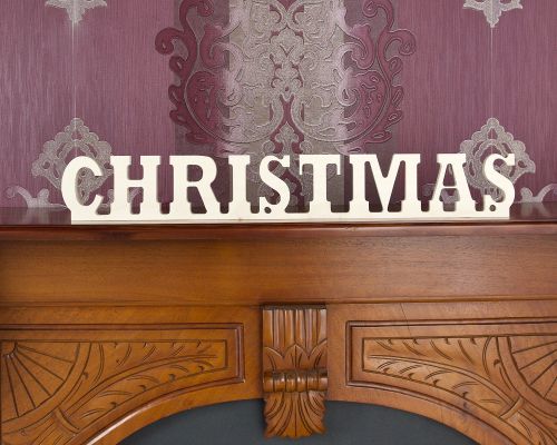 Freestanding / Hanging Wooden Plywood Letters Christmas Joined 