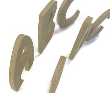 MDF Wooden Alphabet Letters & Numbers Hobo Font 6mm Thick