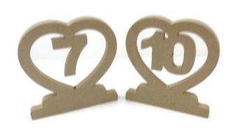 Freestanding Wooden Table Numbers - Wedding - Craft MDF - 25mm Thick  