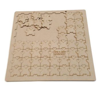 Alternative Wooden MDF Jigsaw Puzzle Guestbook Wedding Birthday Etc 